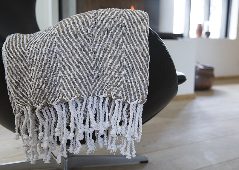 Plaid i 100% bomuld 135 x 200 cm. fra Rugs’N’More