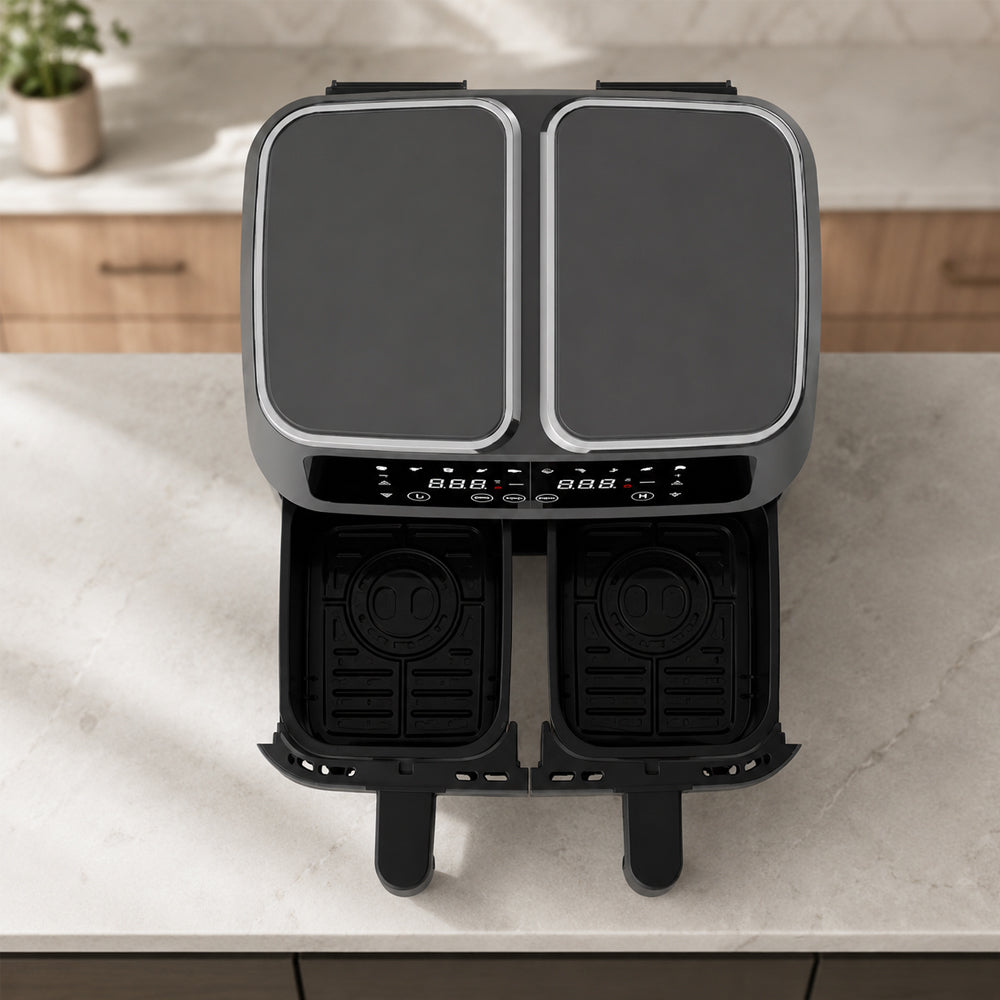 Airfryer 8,0 l - dobbelt - 2 kurve og 2.400 watt