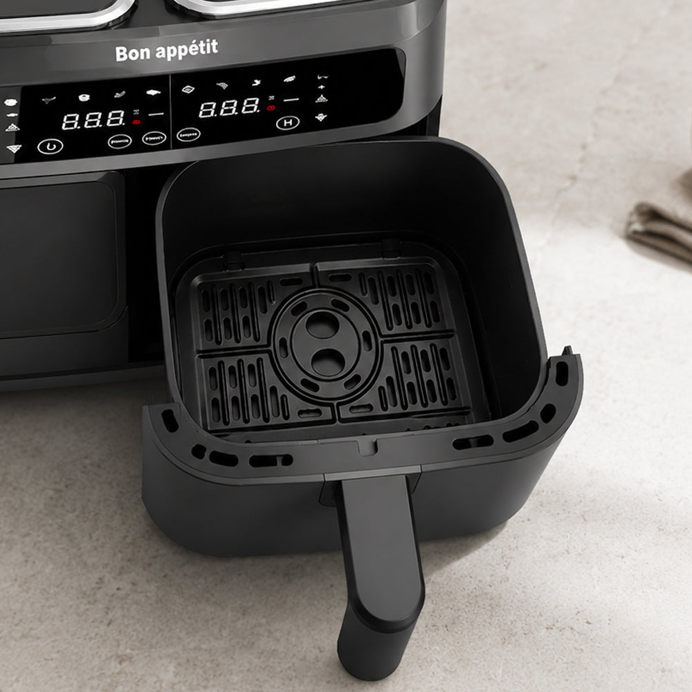 Airfryer 8,0 l - dobbelt - 2 kurve og 2.400 watt