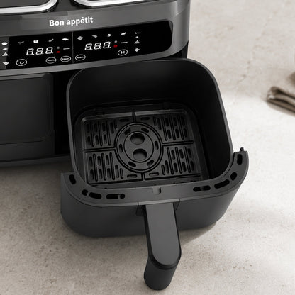 Airfryer 8,0 l - dobbelt - 2 kurve og 2.400 watt