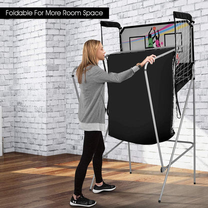 Basketball spil med elektronisk scoreboard og 4 bolde