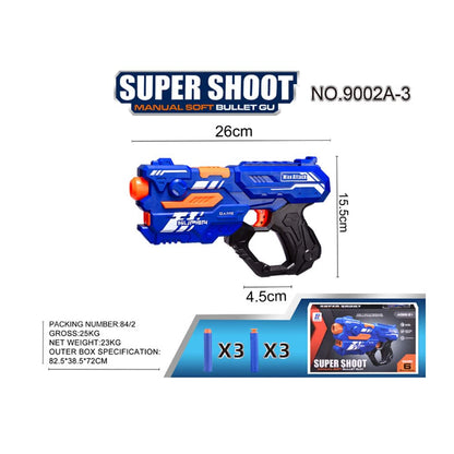 Soft Bullet "Super Shoot" - 4 forskellige, super seje pistoler -