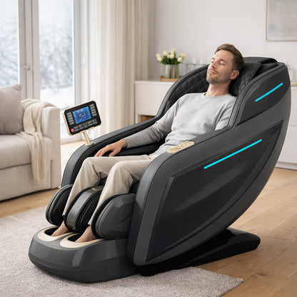 Massagestol 3D med kropsscanning, SL-skinne, lufttryksmassage, varme i ben/lænd & Zero Gravity - Model 988Q6
