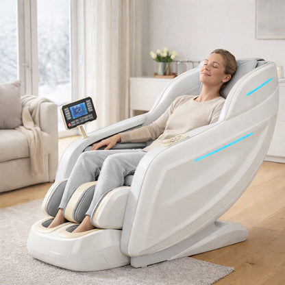 Massagestol 3D kropsscanning, SL-skin­ne, 32 airbags, varme i lænd/ben & Zero Gravity