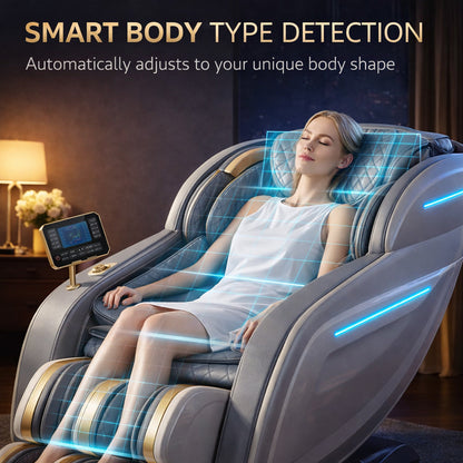 Massagestol 3D kropsscanning, SL-skin­ne, 32 airbags, varme i lænd/ben & Zero Gravity