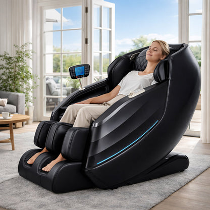 Luksus massagestol 2D med automatisk kropsscanning, Zero Gravity & varme i ben/lænd