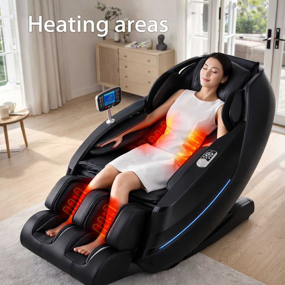 Luksus massagestol 2D med automatisk kropsscanning, Zero Gravity & varme i ben/lænd
