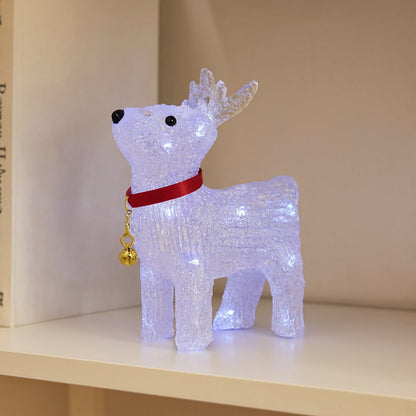 Rensdyr Akryl - højde 22 cm med LED-Lys