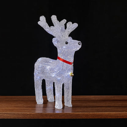 Rensdyr Akryl - højde 35 cm med LED-Lys