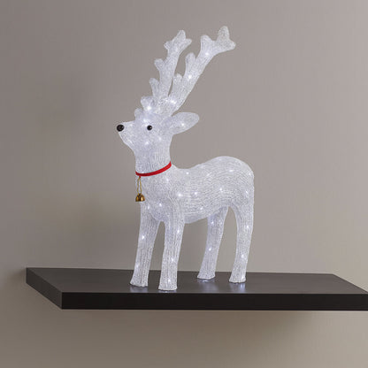 Rensdyr Akryl - højde 64 cm med LED-Lys