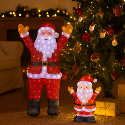 Julemand Akryl - højde 120 cm med LED-Lys