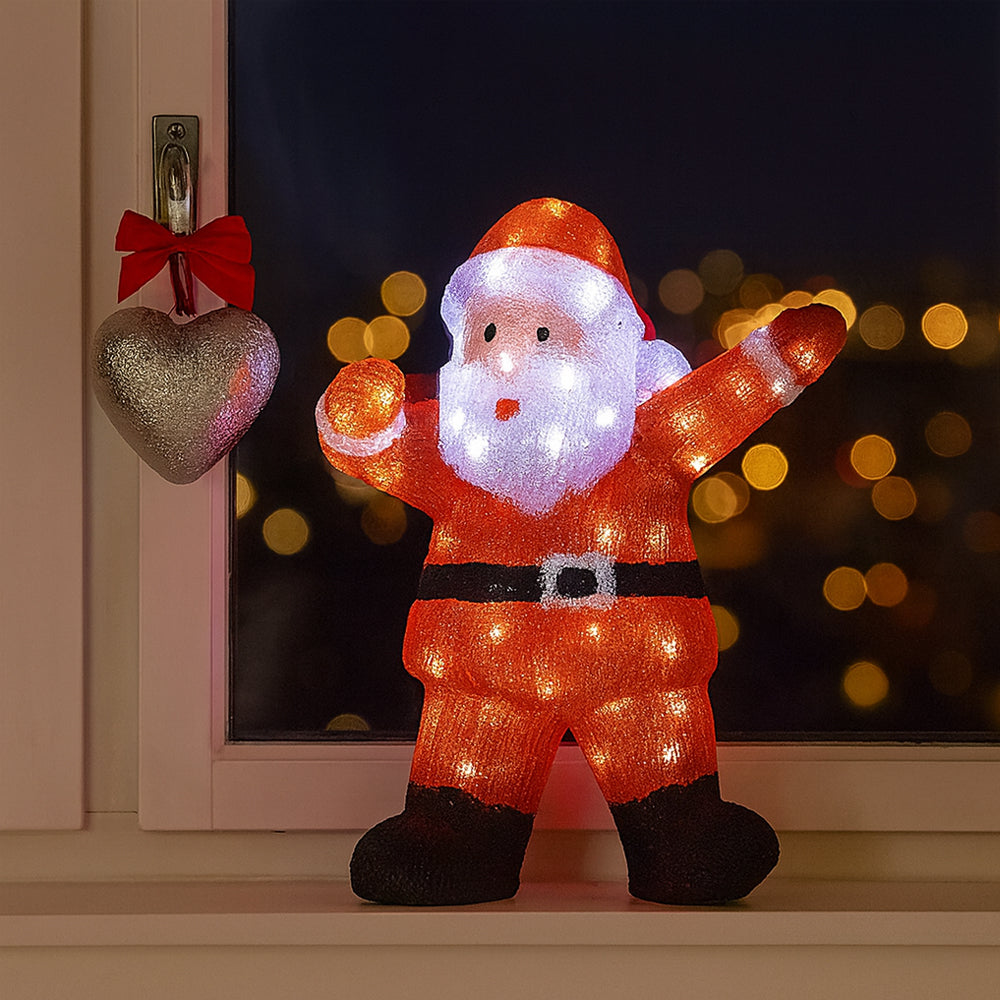 Julemand højde 55 cm med LED-Lys