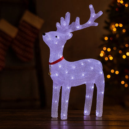 Rensdyr Akryl - højde 40 cm med LED-Lys