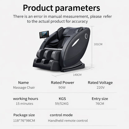 Massagestol - Varmeterapi, AI-styring, Zero Gravity - Model A5 Plus