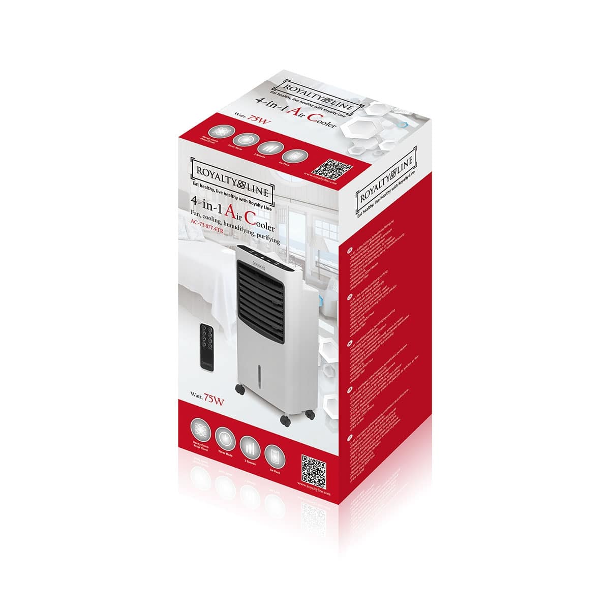 Luftkøler 4-i-1 - Air Cooler fra Royalty Line (8 liter tank)
