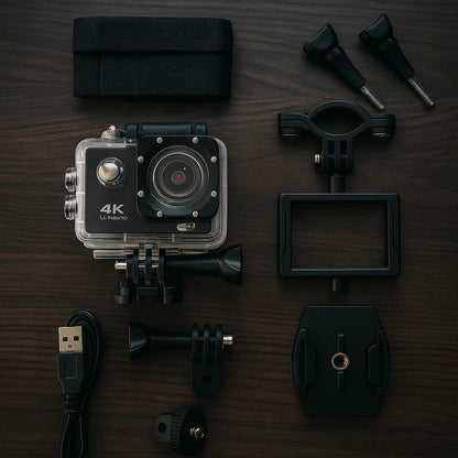 Action Kamera 4K m/vandtæt etui 30 meter - 16.0 mega Pixels