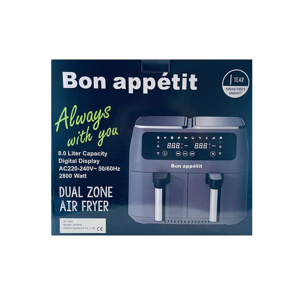 Airfryer 8,0 l (fedtfattig: grille, bage, stege og friturestege)