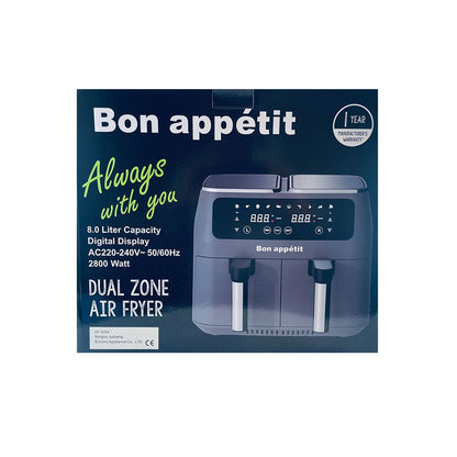 Airfryer 8,0 l (fedtfattig: grille, bage, stege og friturestege)