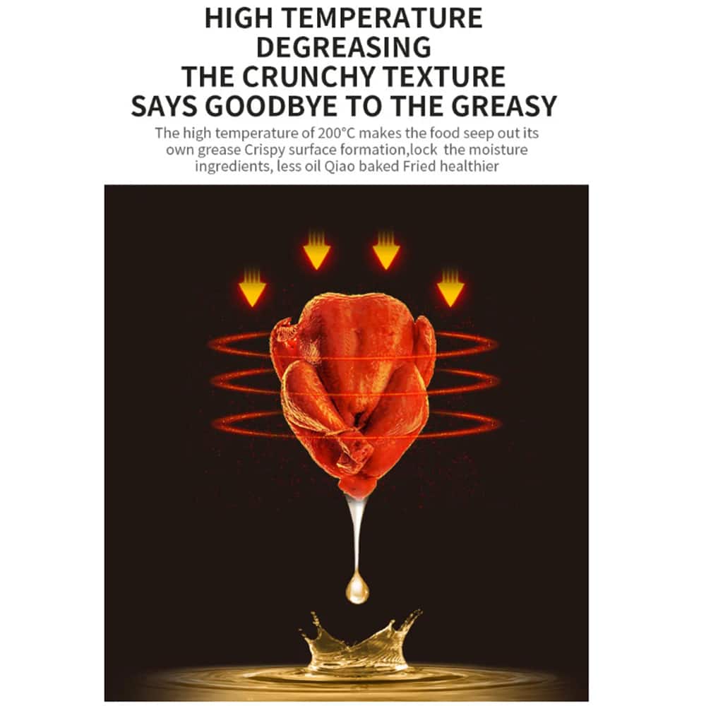 Airfryer 3.5 liter (fedtfattig: grille, bage, stege og friturestege)