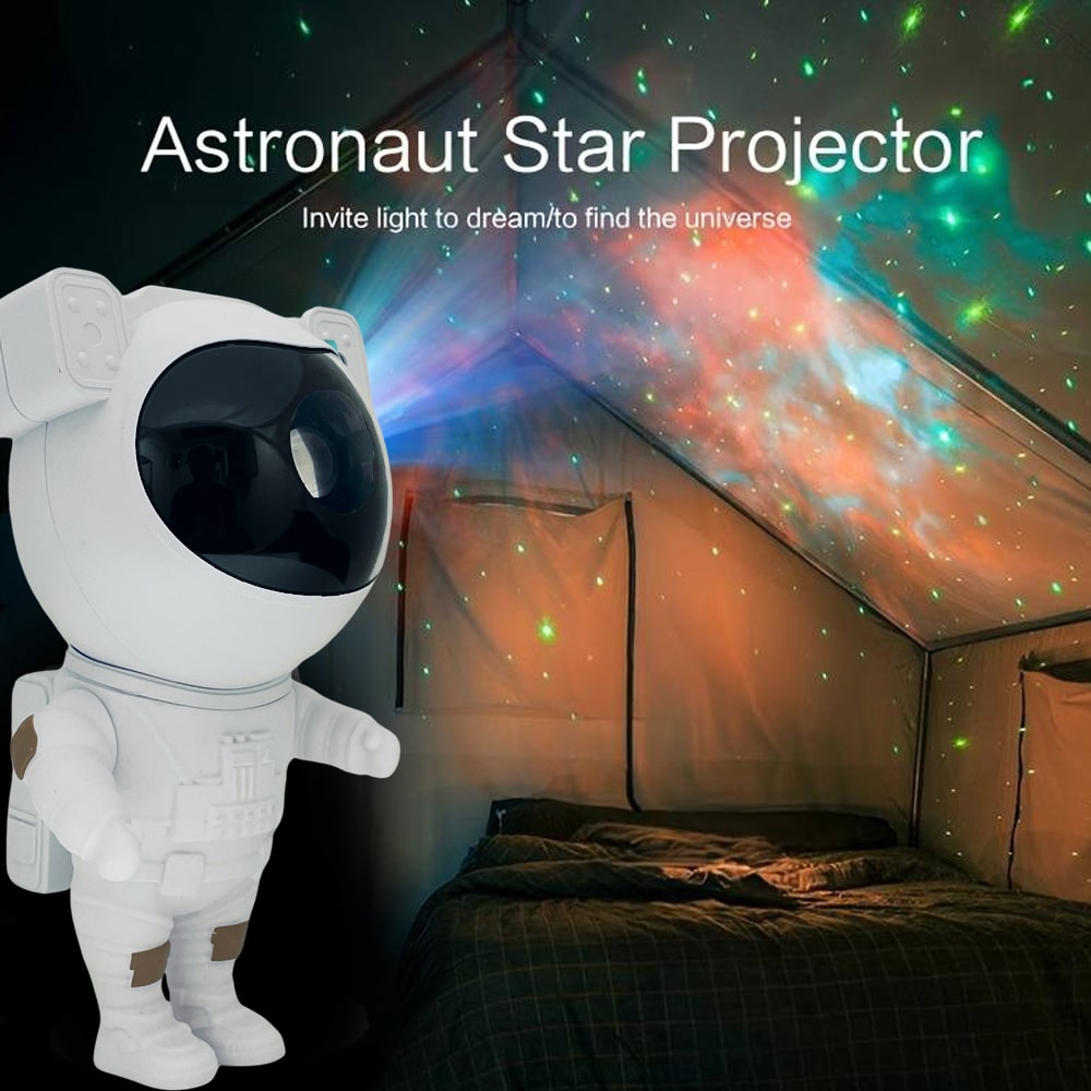 Astronaut stjernehimmel projektor m/fjernbetjening