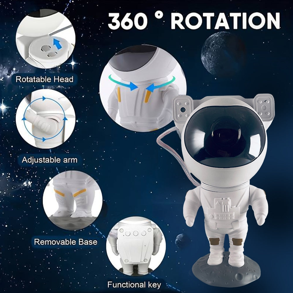 Astronaut stjernehimmel projektor m/fjernbetjening
