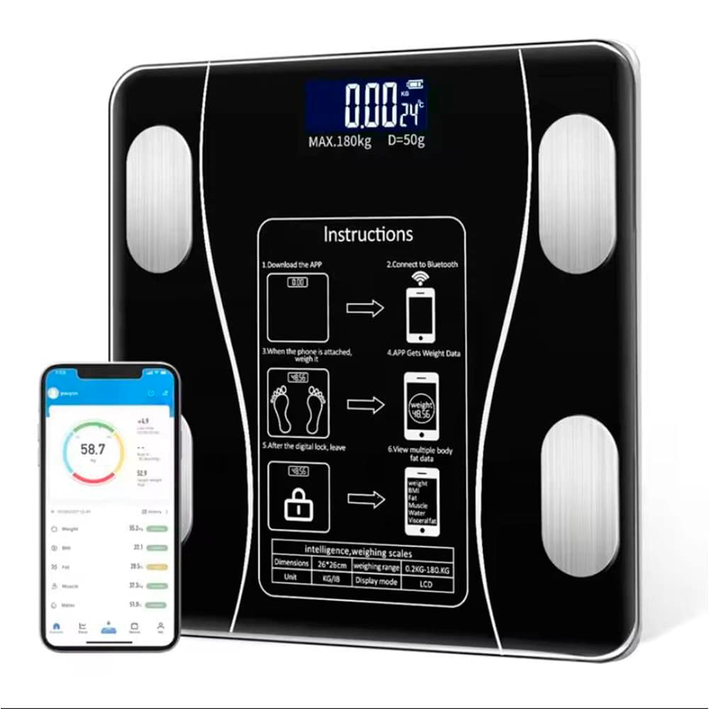 Badevægt (180 kg) Pro - BMI-funktion & Bluetooth