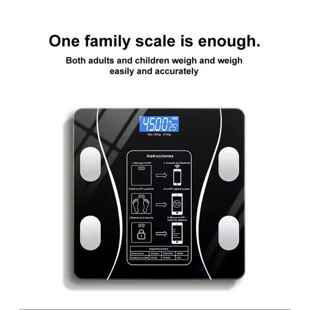 Badevægt (180 kg) Pro - BMI-funktion & Bluetooth