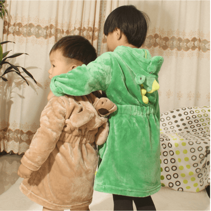 Badekåbe/morgenkåbe til børn m/hætte - flere søde dyremodeller