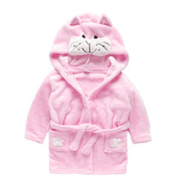 Badekåbe/morgenkåbe til børn m/hætte - flere søde dyremodeller