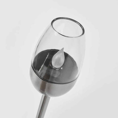 Bedlampe/fakkel 2 stk. m. pulserende flamme 27 cm. (Solcelle m/spyd)