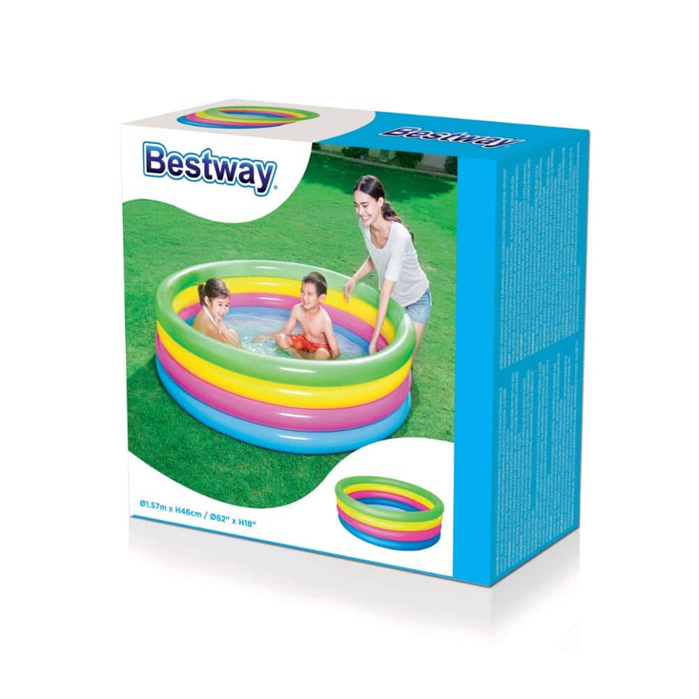 Badebassin Regnbue 4-ringe fra Bestway