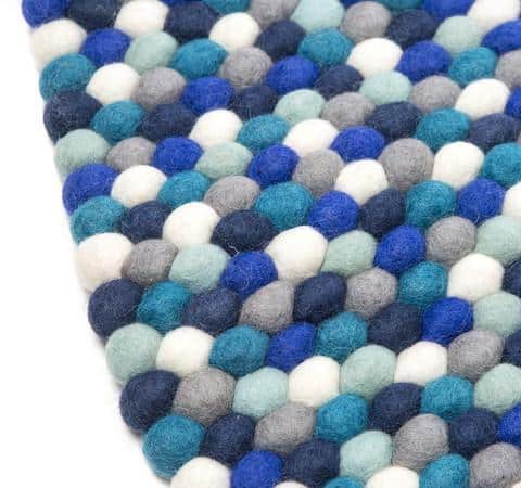 Kugletæppe i 100% ren Nepal uld (Fås i flere forskellige farver og størrelser)