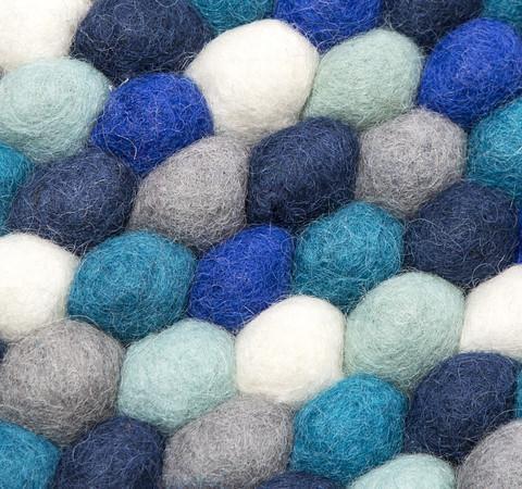 Kugletæppe i 100% ren Nepal uld (Fås i flere forskellige farver og størrelser)