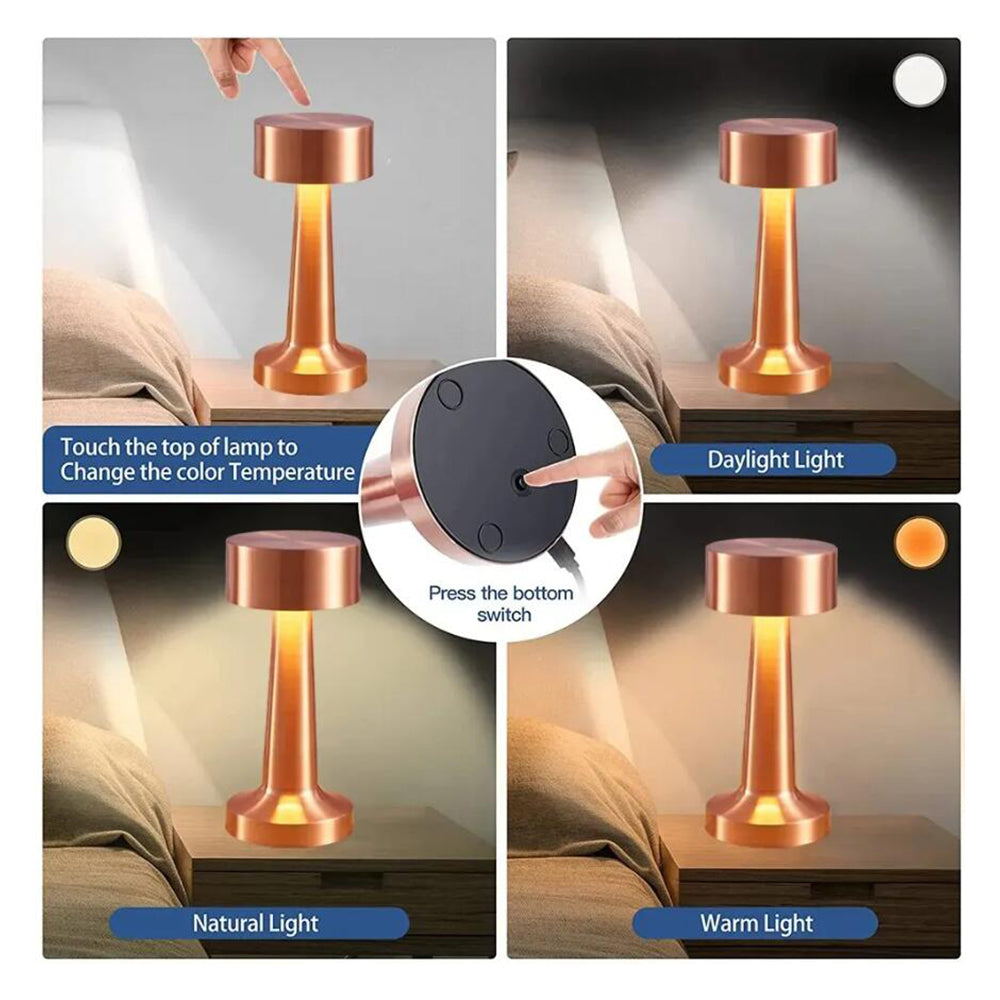 Bordlampe LED m/touch & genopladelig funktion