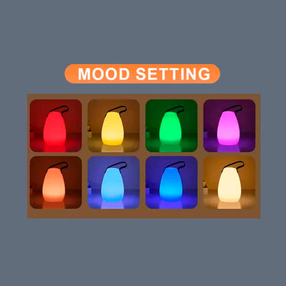 Bordlampe LED med hank - firkantet eller oval - RGB farveskift -