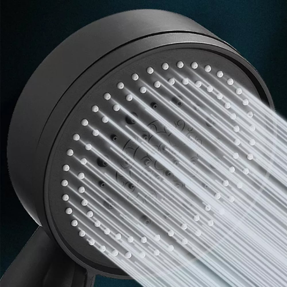 Vandbesparende brusehoved m/5 funktioner (spare op til 40% vand) - sort