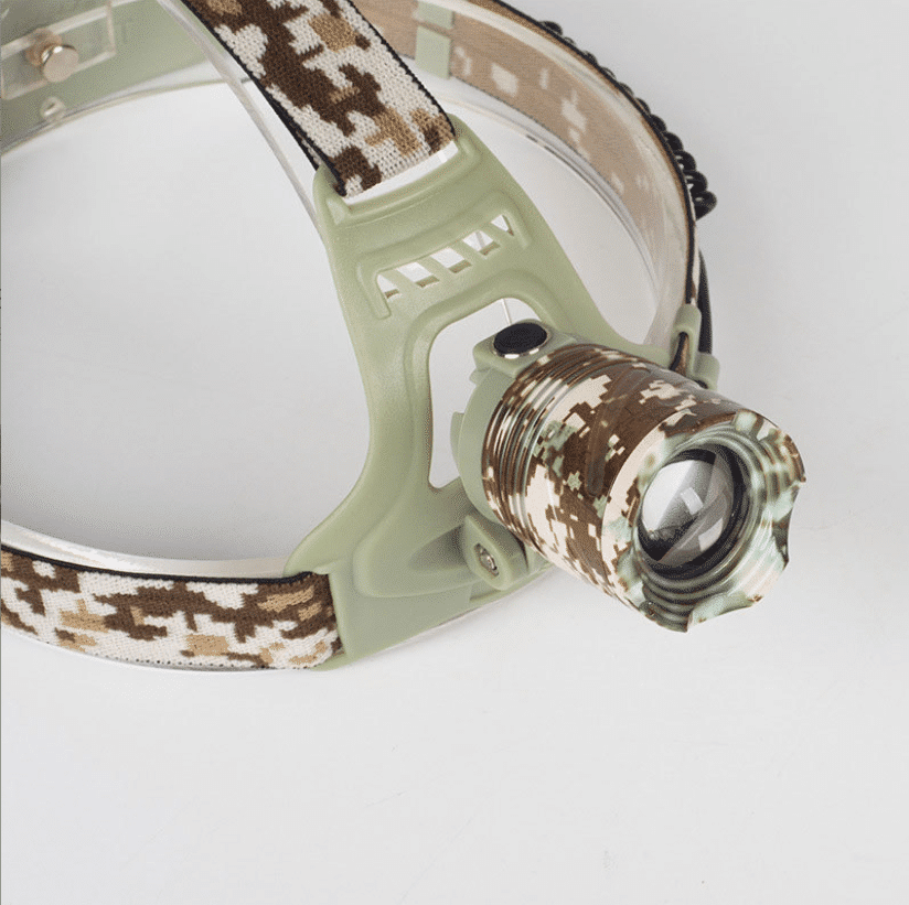Pandelampe med camouflage - kraftig m/3 indstillinger