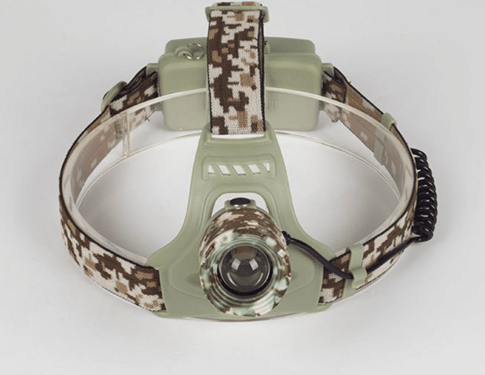 Pandelampe med camouflage - kraftig m/3 indstillinger