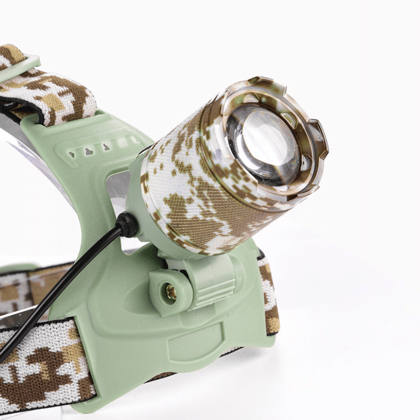Pandelampe med camouflage - kraftig m/3 indstillinger