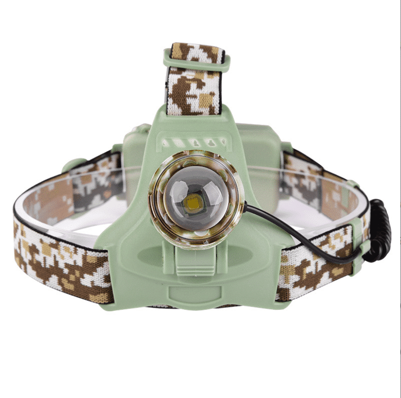 Pandelampe med camouflage - kraftig m/3 indstillinger