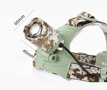Pandelampe med camouflage - kraftig m/3 indstillinger