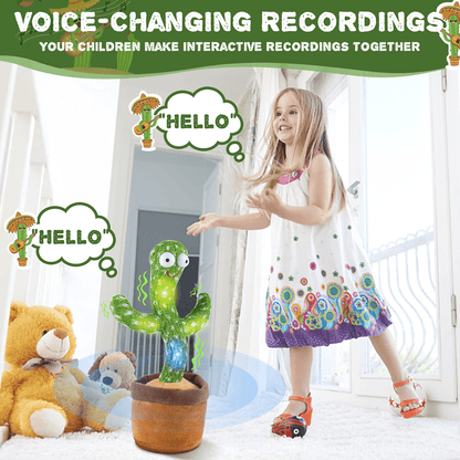 Dansende & Syngende Kaktus m/120 Sange (kan også gentage hvad du siger)