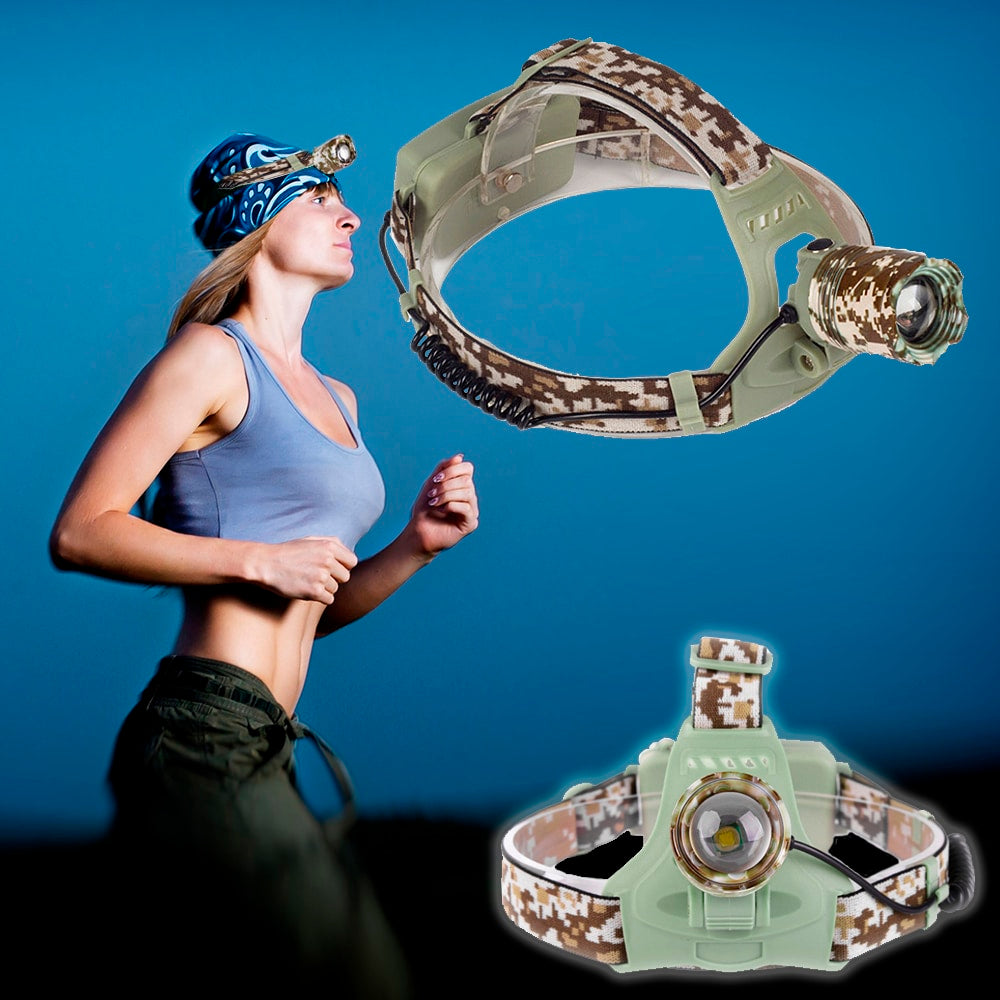 LED Pandelampe m/camouflage - kraftig med 3 indstillinger