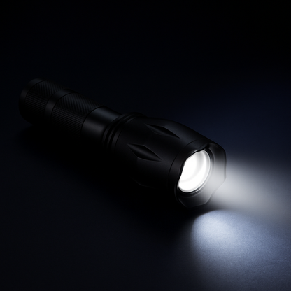 LED Bundle: kraftig pandelampe & vandtæt taclight lommelygte