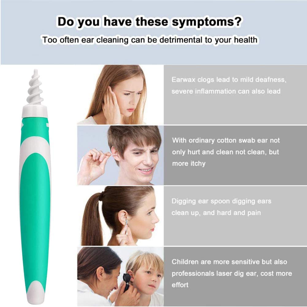 Øre-renser med spiral (genanvendelig og miljøbevidst)