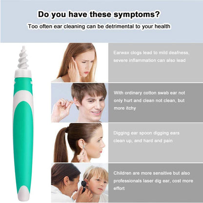 Øre-renser med spiral (genanvendelig og miljøbevidst)