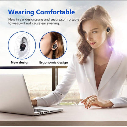 Trådløse in-ear Høretelefoner Bluetooth V5.0 (sort)