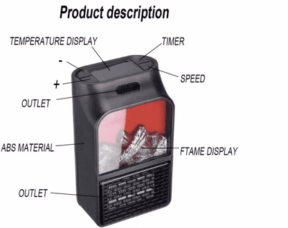 Mini EL Pejs og varmeblæser (laver hyggeligt lys)