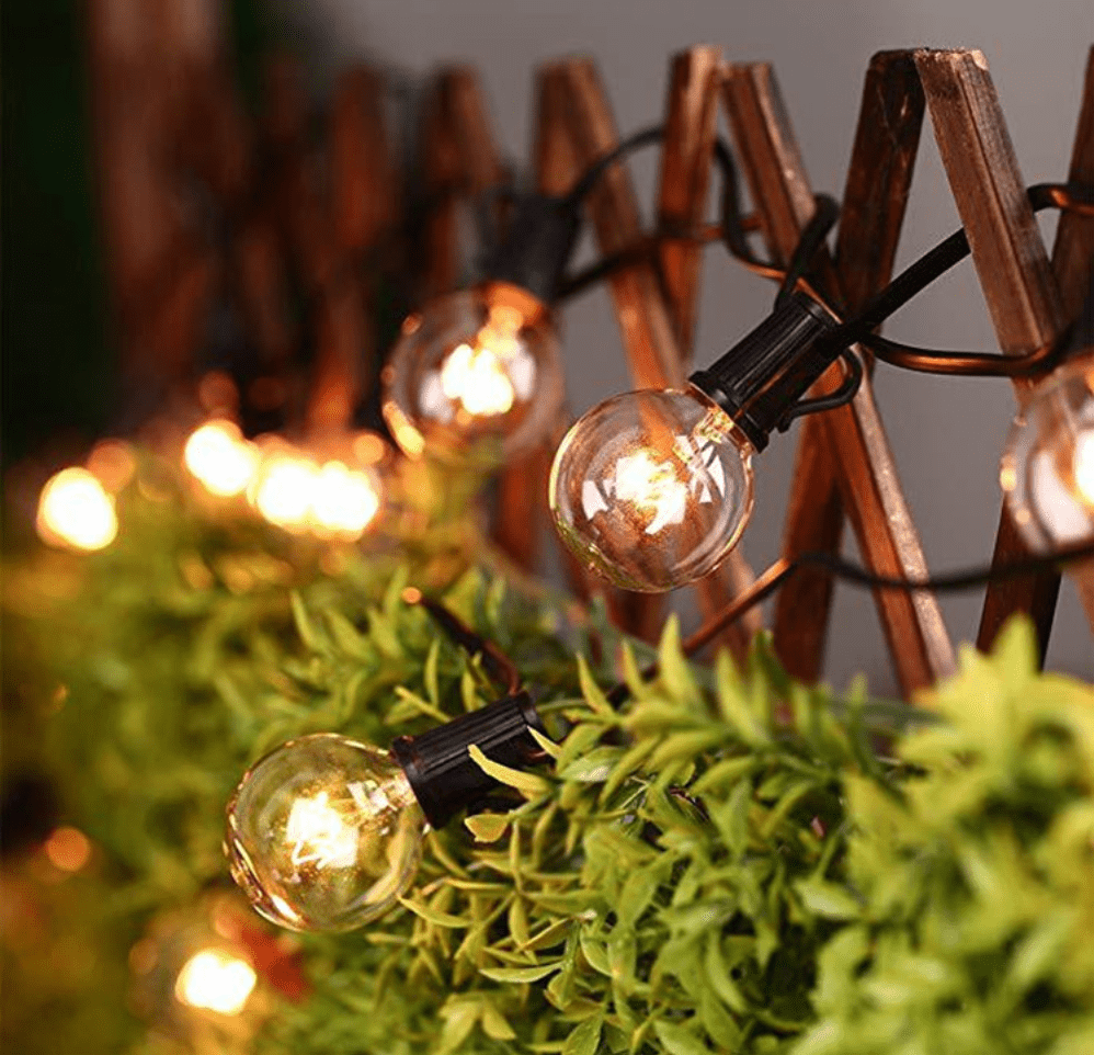 Ude- og indendørs Lyskæde m/25 stk. G40 Vintage Glødepærer ( ca. 7.5 meter - kan forlænges )