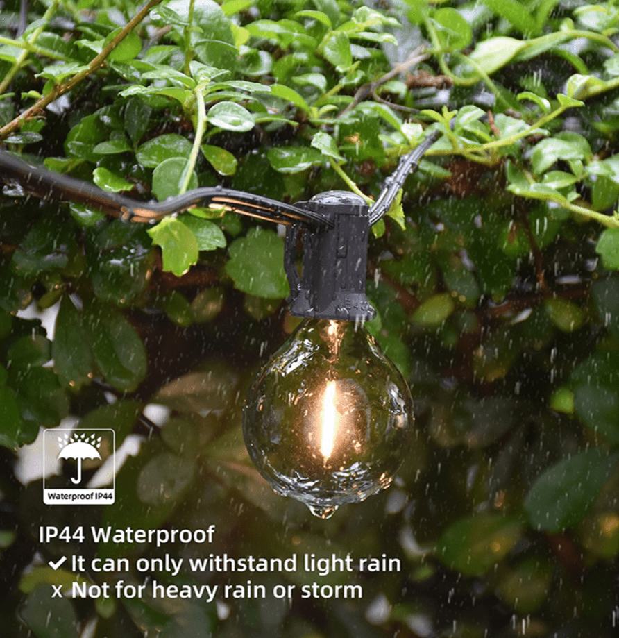 Ude- og indendørs Lyskæde m/25 stk. G40 Vintage Glødepærer ( ca. 7.5 meter - kan forlænges )